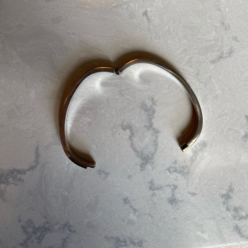 Silver Snap Bangle - Picture 3 of 4